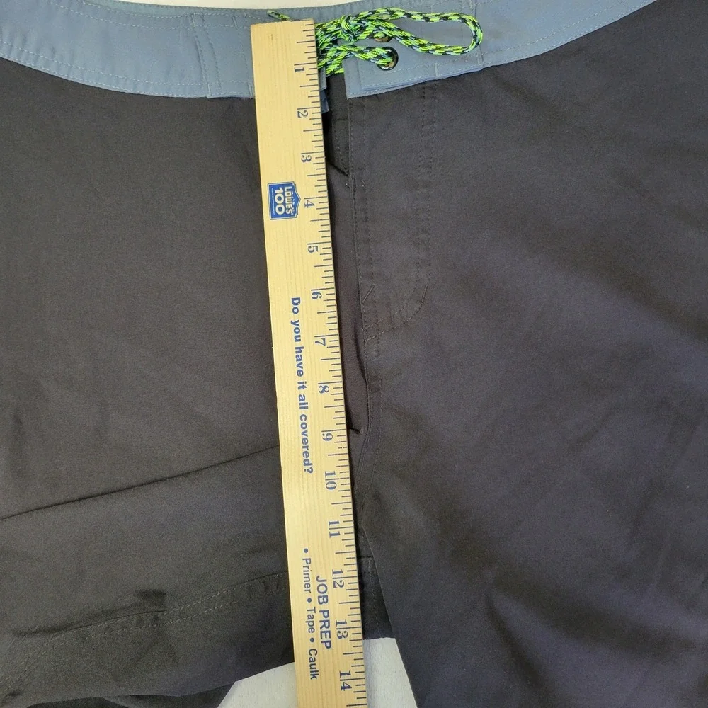 Nike Board Shorts Black Drawstring Polyester Swim Trunks Beach Jammer Men 34 EUC